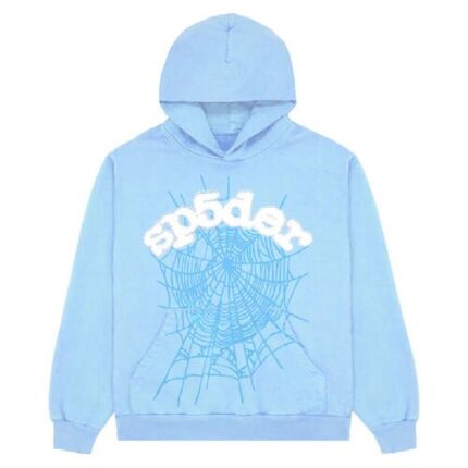 New Collection Sp5der Web Hoodie – Sky Blue