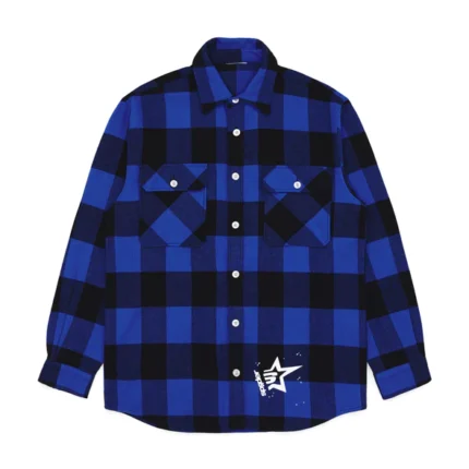 Sp5der Blue 5 Flannel Shirt